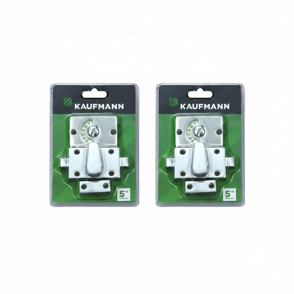 Kaufmann Chrome Plated Indicator Bolt for Bathroom Privacy - 2 Pack