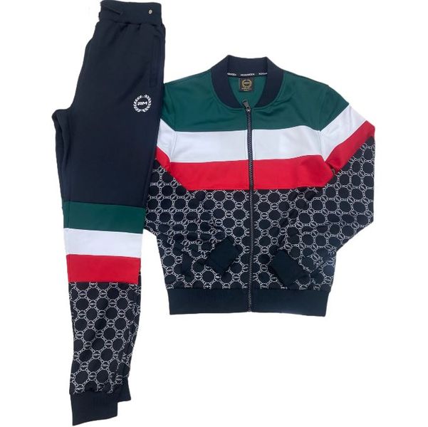 ROSSIMODA - Gli Anelli Mens Tracksuit Set - Black/Green/White/Red