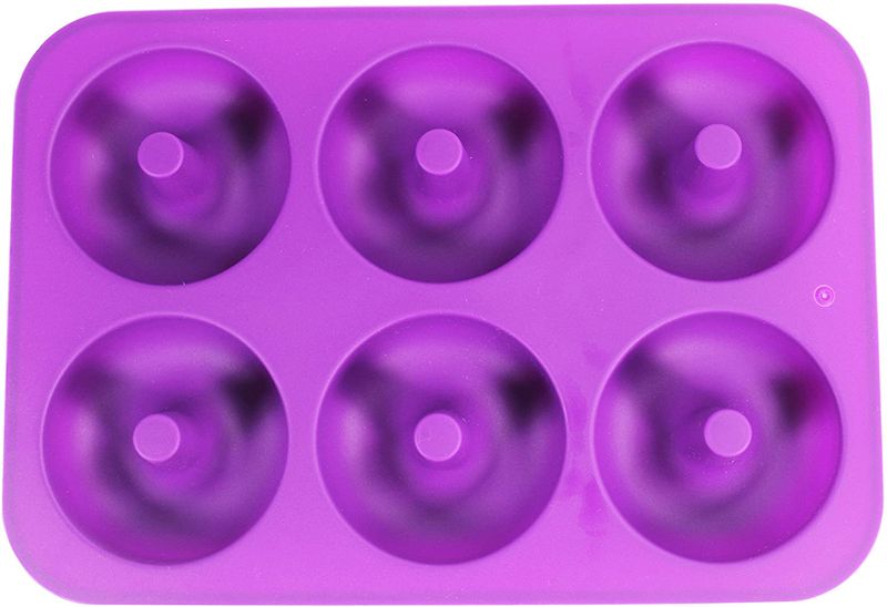 Killer Deals 6 Doughnut Non-Stick Dishwasher Safe Silicone Baking Mould