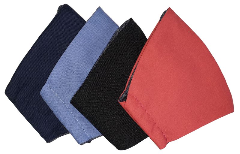 Cotton Fabric Face Mask - Vanilla - 4 Pack - Washable Reusable 2Ply