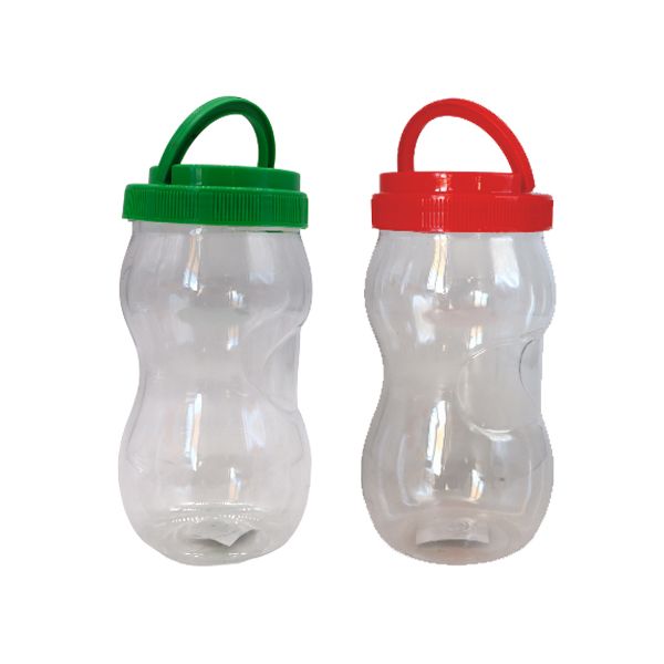 Wide Mouth Plastic Round Containers - 800ml - Set of 2