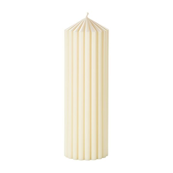 Nordic Geometric Line Art Soy Wax Candle -20cm - Nude