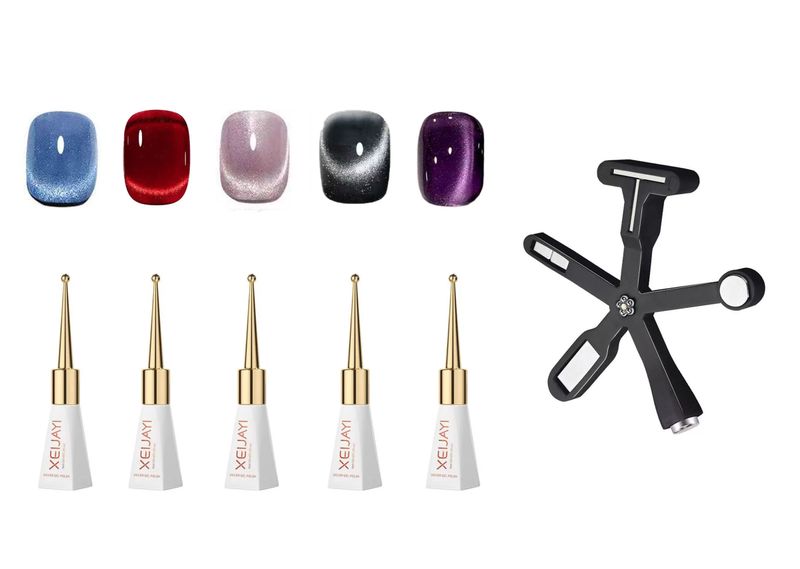 6-Pack XEIJAYI Cat Eye Nail Gel Polish /Magnet