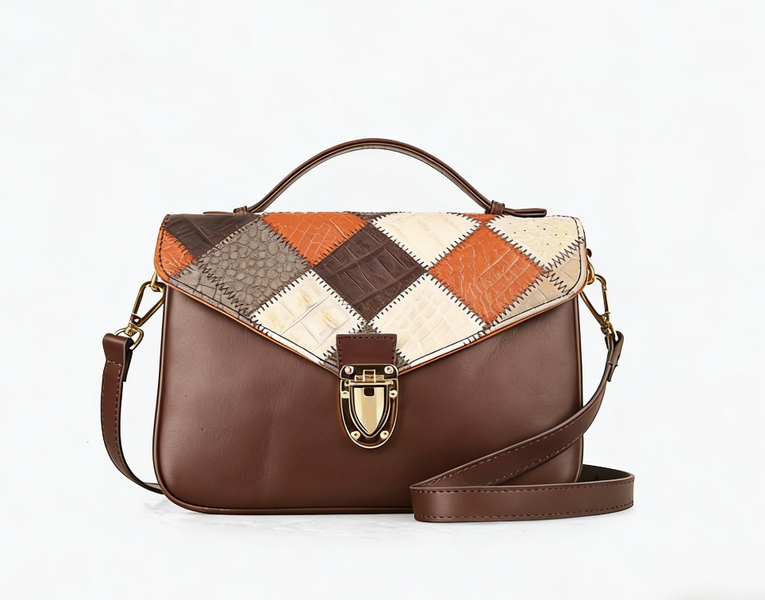 Bohemian Art Genuine Leather Handbag - Handmade, Stylish &amp; Authentic