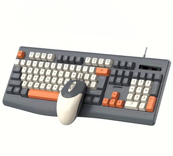 SamMag Biz Gaming Keyboard 98Keys, Ergonomic USB Wire Keyboard USB Cable