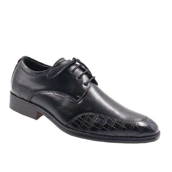 Mens Lace Up Formal Shoe Croc Pu Detail