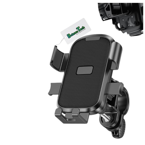BotereuTech Bicycle Phone Mount Adjustable Handlebar ABS Black