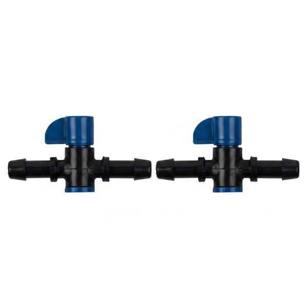 Microjet 5mm Barbed Choke Valve for Drip Irrigation Systems - 2 Pack