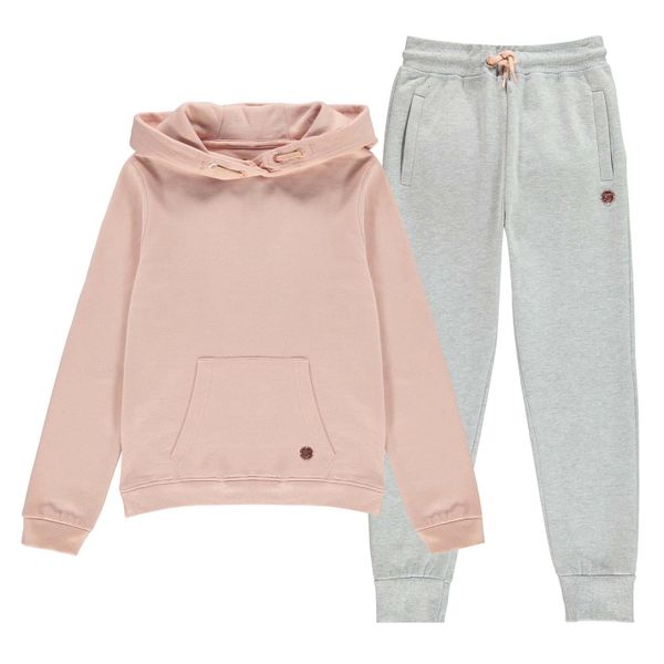 Firetrap Junior Girls 2 Piece Jogging Set - Blush/Grey (Parallel Import)