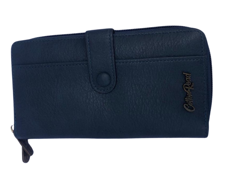 Cotton Road Double Zipped Women's Wallet with Front Clip Strap