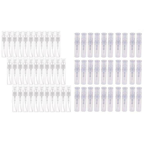 200Pcs/Lot 2Ml Transparent Plastic Spray Bottle Cosmetic Atomizer