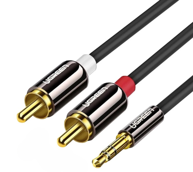 AV116 Premium 2M RCA to 3.5mm Auxiliary Cable - Black