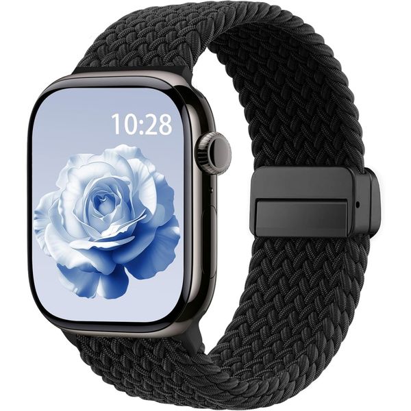 QYNIAL Braided Nylon Band Compatible With Apple Watch 38mm 40mm 41mm 42mm