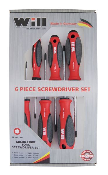 Will 6 Piece Micro-fiber Torx Screwdriver Set