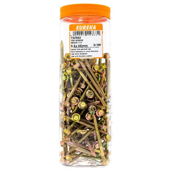 EUREKA Tek Screw T17 5.5 x 65mm Q:100 T3Z562