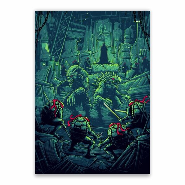 Ninja Turtles Battle Scene Poster - A1