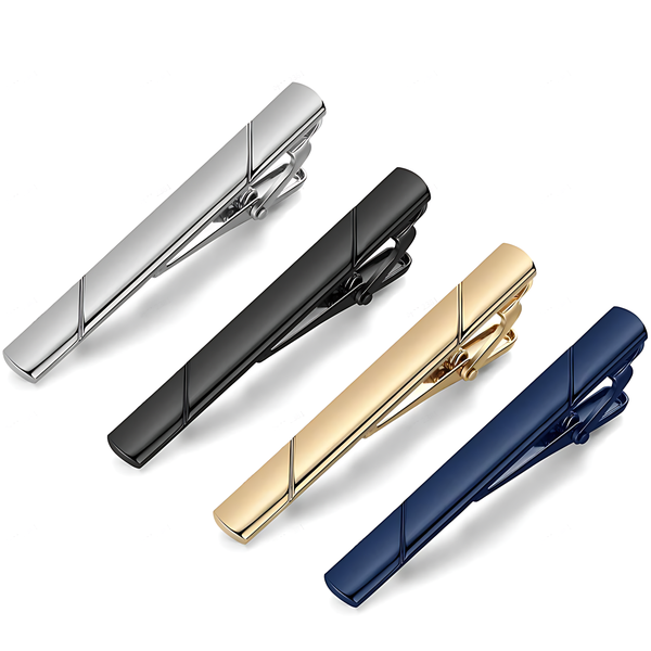 Tie Clip Set Men's Tie Clips Tie Bar Set Metal Tie Clips