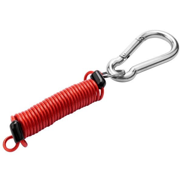 Trailer Spring Rope Safety Buckle Zip 4 Foot Breakaway Cable (Red)