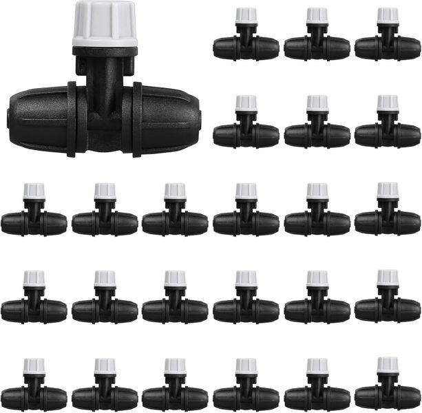 25 Pieces Spray Irrigation Drippers 4/7 3 Way Atomizing Nozzle