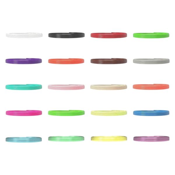 20 Colours High Temperature 3D PLA Filament Refill Pens - Multicolour