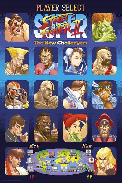 Street Fighter (Player Select) Poster
