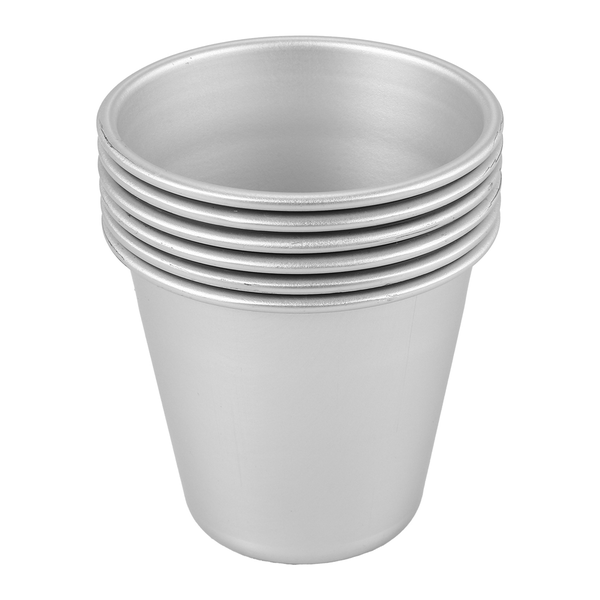 6 PCS Aluminium Dariol Mould Baking Cup Dariole Pudding Dessert Creme Mould