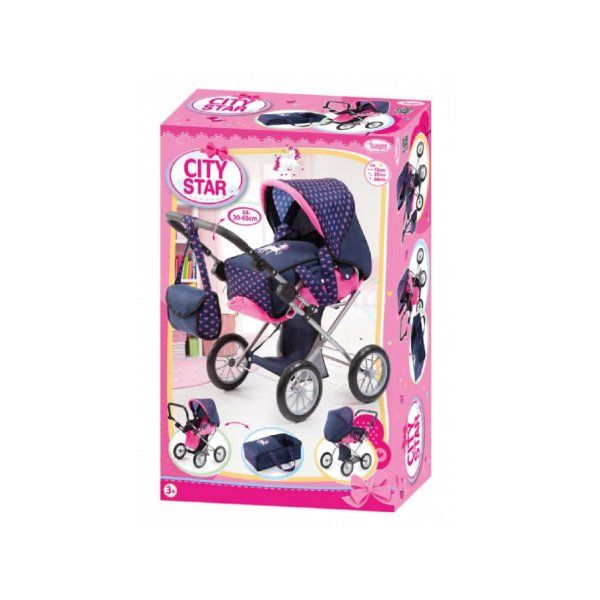 City Star Dolls Pram Purple