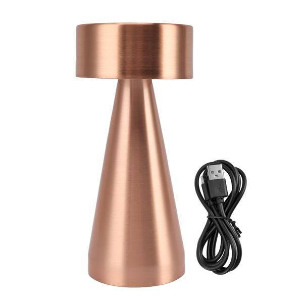 Touch - Sensor 3 - Color Stepless Dimming LED Table Lamp (Rose Gold)