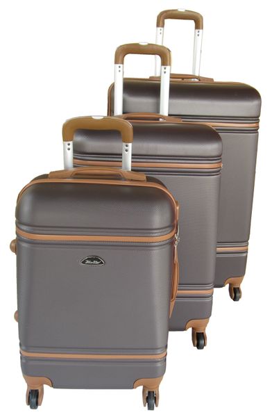 3 Piece Nexco Travel Luggage Bag Set-Dark Brown