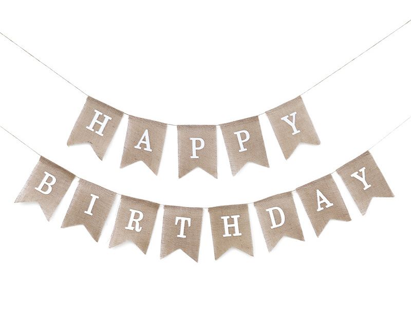 Happy Birthday Burlap Hessian Bunting | Shop Today. Get it Tomorrow ...