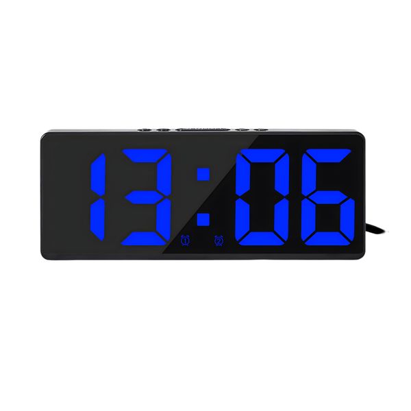 Rechargeable LED Alarm Clock - Digital Display Easy-to-Read