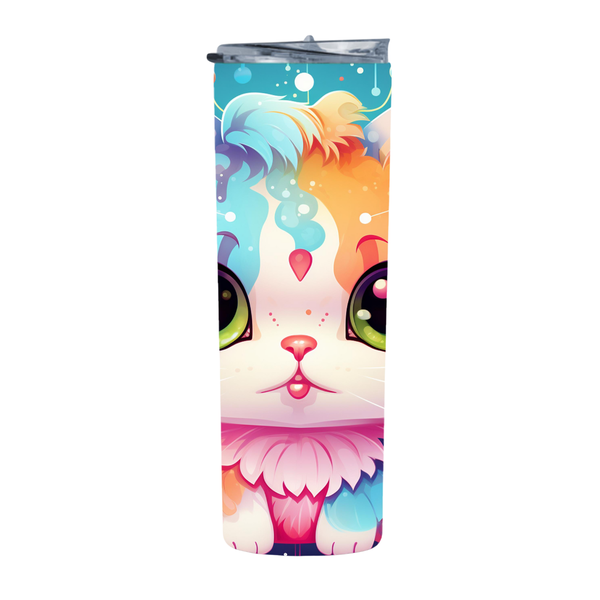 Wholesome Cat Kawaii Style Colorful 2 20 Oz Straight Skinny Tumbler 226
