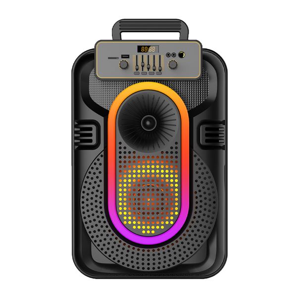 HAMASTON 10" Outdoor Portable Handle Wireless Microphone Bluetooth Speaker