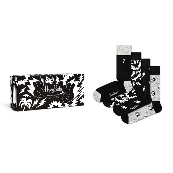 4-Pack Black &amp; White Socks Gift Set