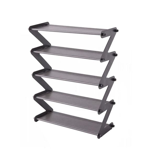 Z Shaped 5 Tier Stackable Storage Shelf