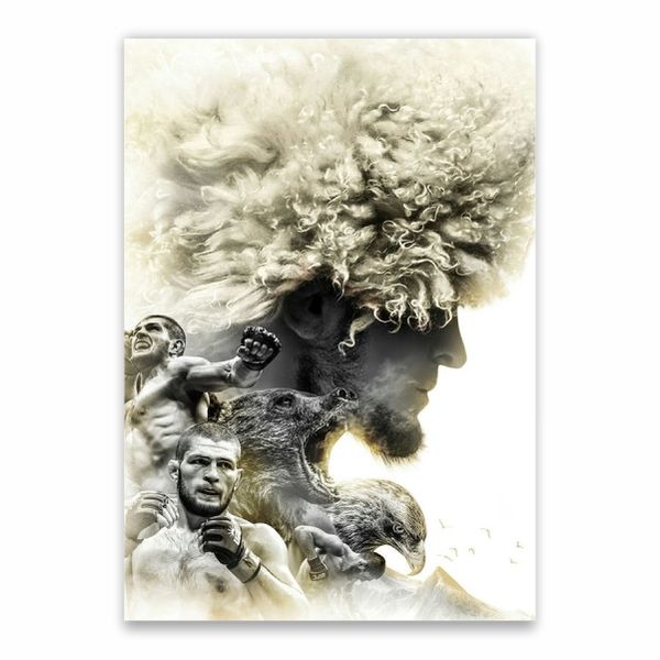 Khabib Nurmagomedov Collage Poster - A1