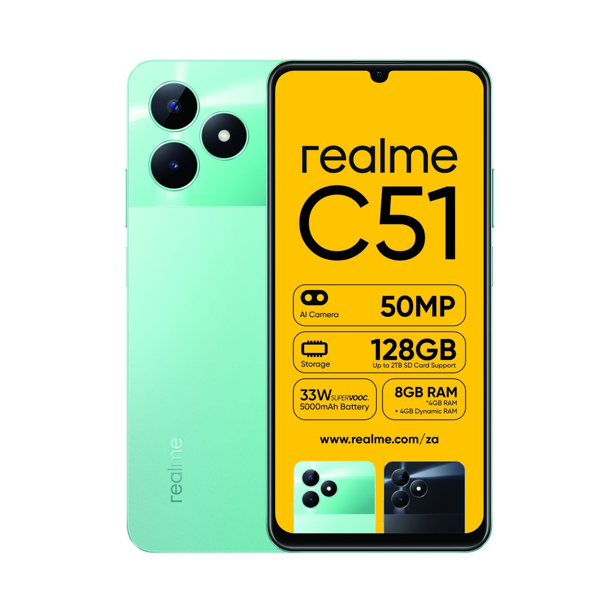 Realme C51 128GB LTE Dual Sim - Mint Green, Shop Today. Get it Tomorrow!