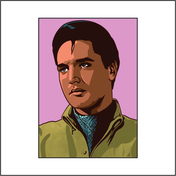 Elvis presley pink - A1 poster