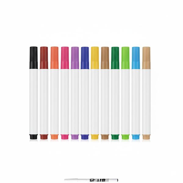 12-Color Acrylic Marker Set - Multi-Surface Art &amp; Craft Pens + ReVibe Pen