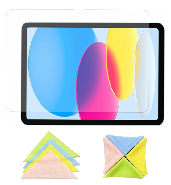 IPad 10th Generation 10.9 (2022) Glass Protector with Microfiber Cloths