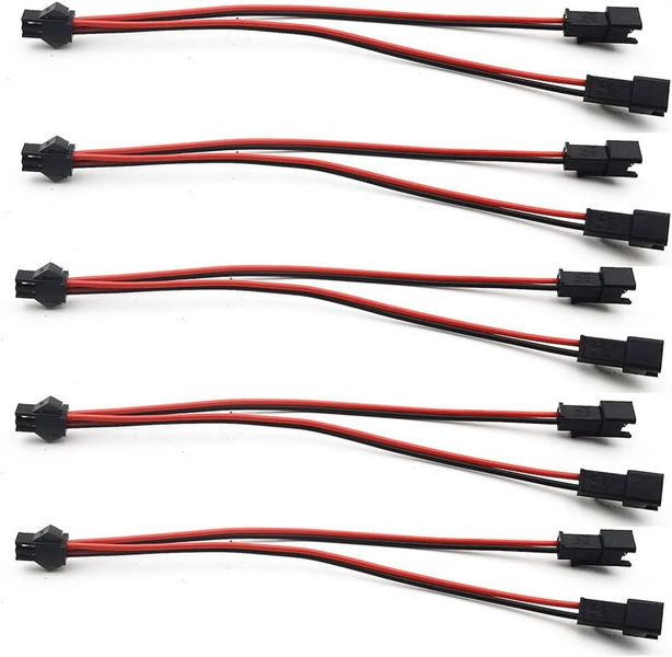 5Pieces 15cm 2-Pin Splitter Connectors 1-to-2 Male Female for LED Strip
