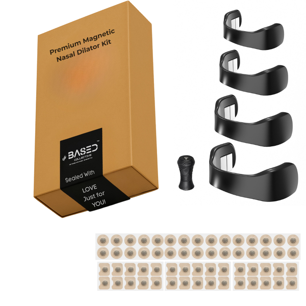 BASED Breathe Easy Magnetic Nasal Dilator Kit | 60 Tabs | Sleep &amp; Sport Aid