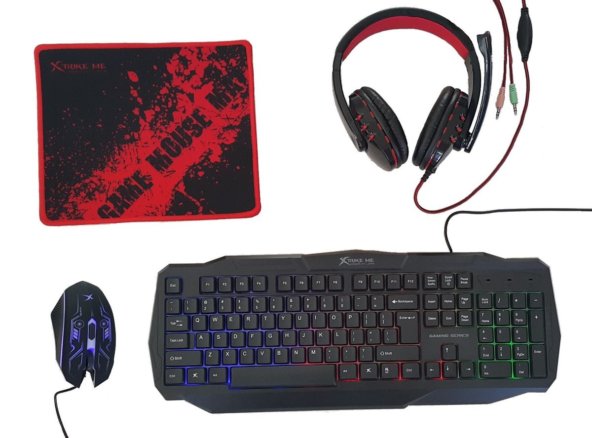 Gaming starter kit 4-in-1 Keyboard Mouse Headset Combo | Shop Today ...