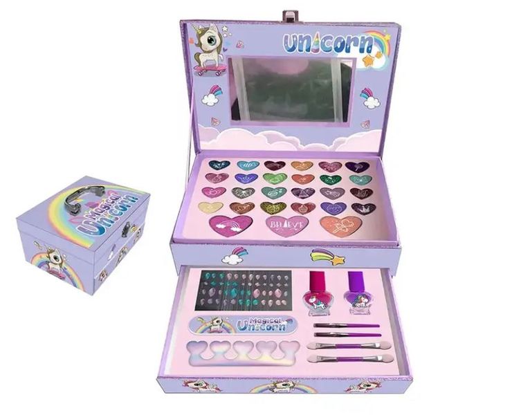 Non Toxic Makeup Kit for Girls Real Cosmetic Kit with all Accessories Gift
