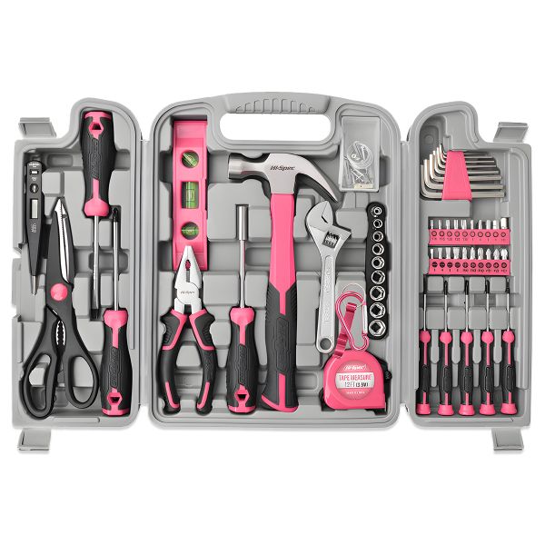 Hi-Spec Household Hand Tool Box Set - 56 Piece