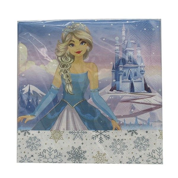 Snow Princess Two Ply Paper Napkins 33X33cm