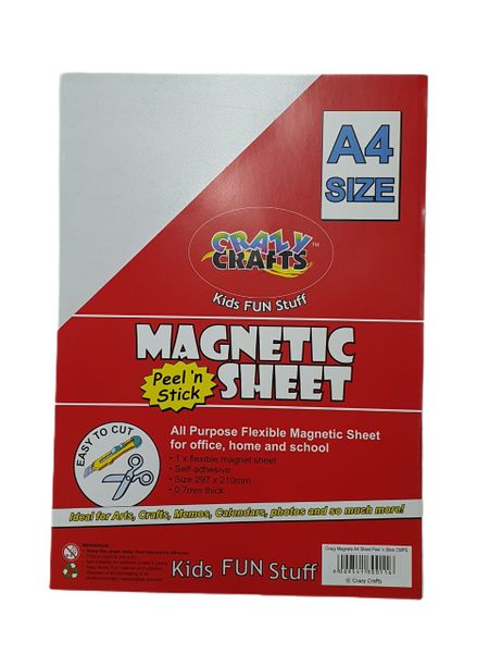 Kids A4 Peel and Stick Magnetic Sheets- L x 30cm