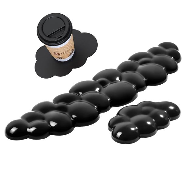 Cloud - Shaped Keyboard &amp; Mouse Wrist Rest Set (3-Piece) - Memory Foam