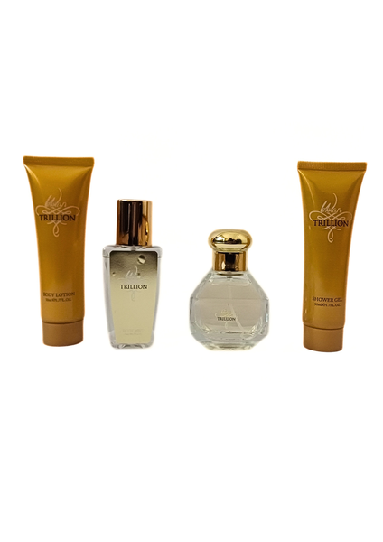 Trillionaire Touch Golden Perfume, Body Mist, Body Lotion &amp; Shower Gel