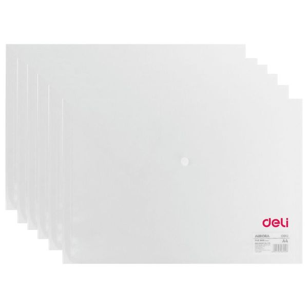 Deli Carry Folder A4 Transparent, 6 pcs